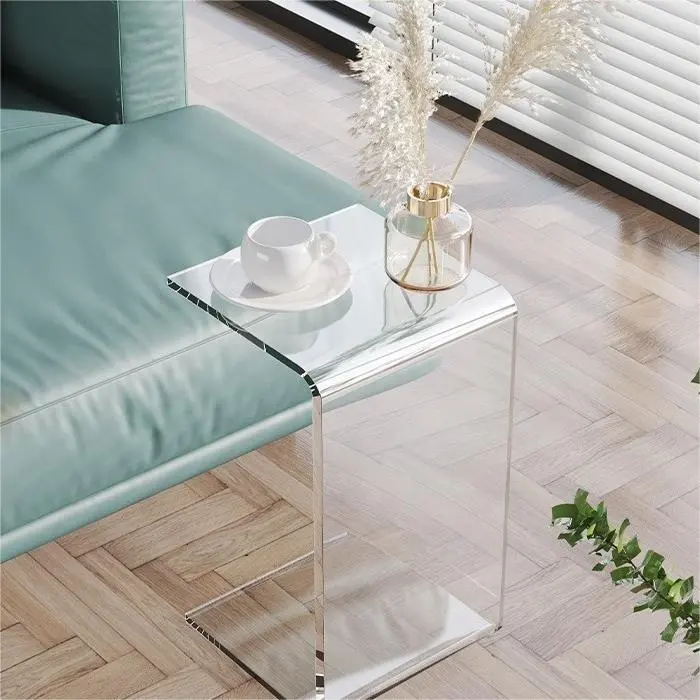 Fashion Wholesale Acrylic Sofa Coffee Table With Round Edges