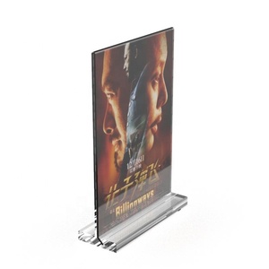 A4 A5 A6 L Acrylic Poster Chủ Menu Nạc Để <span class=keywords><strong>Perspex</strong></span> Tờ Rơi Hiển Thị Khán Đài Bảng Thiết Lập Hiển Thị Lều Đứng Chủ - Product Image 2