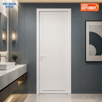 Puerta de Baño Blanca con Bisagras, Panel de Aluminio, Puerta de Inodoro Impermeable, Proveedor