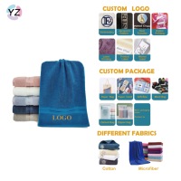 Ensemble de Bain Luxe Hôtelier Hilton en Coton Turc Authentique 100% Égyptien, Blanc Moelleux, Serviette Confortable et Accessoires de Douche