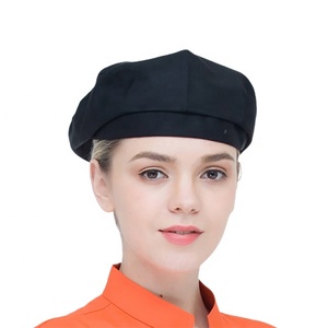 SunYue — casquette de serveur en coton noir, 1 pièce, casquette de pâtisserie pour serveur de café-Bar, Restaurant et hôtel - Product Image 2