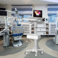Support dentaire pour ordinateur portable chariot tiroir clavier plateau de qualité médicale ABS + alliage d'aluminium 4 roues de frein silencieuses Design moderne Salon de beauté