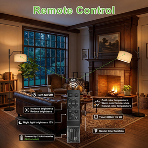 <span class=keywords><strong>Lampe</strong></span> <span class=keywords><strong>sur</strong></span> <span class=keywords><strong>pied</strong></span> rechargeable au design populaire, à intensité variable, sans fil, fonction minuterie, télécommande, pour salon et chambre à coucher - Product Image 6