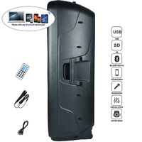 300W Dual 15 "Subwoofer DJ/ PA Sistema Karaoke Sets Altavoces Caja de sonido + Mic, RC, TWS, LED, FM, AUX, RCA, ECHO Bocina Parlant
