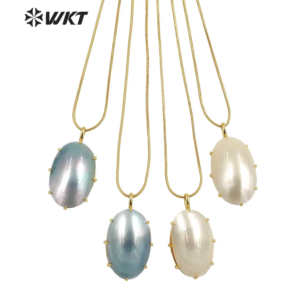 WT-JN250 vente en gros de style vintage à la mode coquille de mabe naturelle exquise collier pendentif de haute qualité