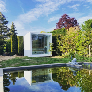 Mô hình nổ cửa sổ kính toàn cảnh 4 người sử dụng phòng tắm hơi hemlock trắng ngoài trời - Product Image 3