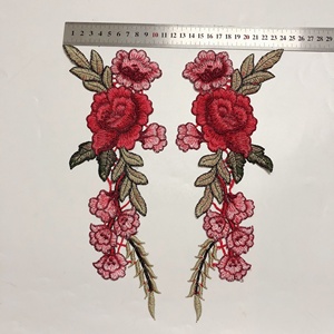 Tessuto di alta qualità ricamato <span class=keywords><strong>motivi</strong></span> di <span class=keywords><strong>pizzo</strong></span> floreale Applique LT20399 - Product Image 6