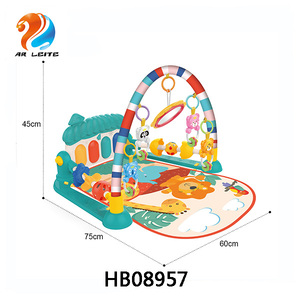 2019 Venta caliente <span class=keywords><strong>Amazon</strong></span> juguete del bebé gimnasio marco pie Piano jugar Mat actividad bebé gimnasio <span class=keywords><strong>Manta</strong></span> con teclado - Product Image 2