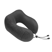 Oreiller de voyage 100% mousse à mémoire de forme en U pur oreiller de cou en avion Kit de voyage avec masques de sommeil 3D bouchons d'oreilles et sac de luxe