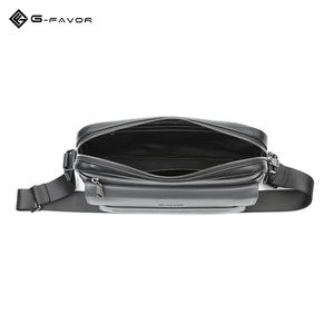 Personalizado 	 Bolsos de Mensajero de Cuero Genuino Negro y Gris Casuales para Negocios, Sacoche Homme, Bolsos Cruzados de Hombro Duraderos para Hombre - Product Image 5