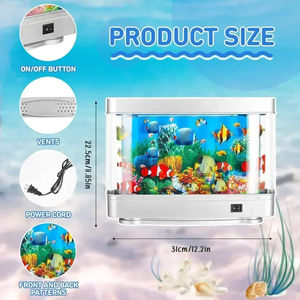 Lampe d'aquarium, décoration d'aquarium, lampe de nuit, lampe de table LED marine, décoration d'Halloween, cadeau - Product Image 5