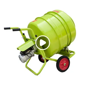 Small Hand push animal feed mixer construction mobile drum mixer manual stainless steel cement mixer