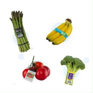 HOT SALE Custom Silicone Rubber Band With Tag Elastic Tag For Labeling Vegetables LEEK Asparagus Onions Package