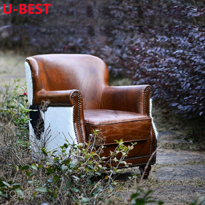 <span class=keywords><strong>Fauteuil</strong></span> en cuir coloré de luxe U-Best, style américain antique, canapé en cuir <span class=keywords><strong>patchwork</strong></span>, <span class=keywords><strong>fauteuil</strong></span> à cigares à vendre - Product Image 4