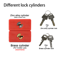 Moteur LOTO, 4MM de diamètre Cadenas de sécurité à manille en Nylon, livraison gratuite, déverrouillage thermoplastique avec clé principale G71NB