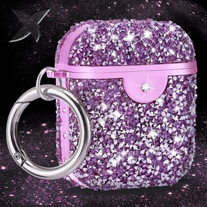 Honatop-funda de TPU suave con purpurina y diamante para auriculares, a prueba de golpes, para airpod <span class=keywords><strong>2021</strong></span> <span class=keywords><strong>pro</strong></span> 3, 1/<span class=keywords><strong>2</strong></span> - Product Image 2