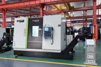 Mesin Bubut CNC Twin-Spindle GUOSHENG ICT625YS, Sumbu-Y, FANUC untuk Pemesinan Satu Langkah