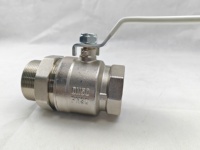 Válvula de Bola de Unión de Latón Niquelado Manual PN25 1/2"-1" Macho x Hembra con Palanca Larga para Agua/Gas OEM