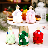 Meilleures ventes : Boules de Noël en peluche style européen-américain, douces, pastel, macaron, écologiques et durables