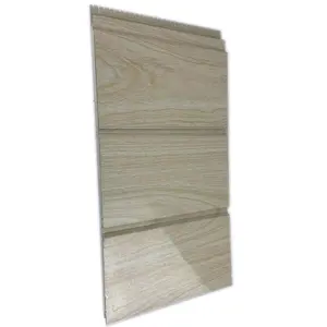 Decorative thermal insulated metal wall cladding 16mm sandwich panels 20mm pu foam core Vietnam wood panel siding