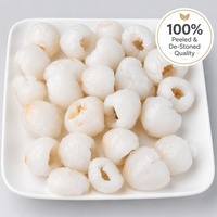 Graad A Halal IQF Diepvries Gepelde Ontpitte Lychee Groothandel |   100% natuurlijk versgevroren lycheevlees voor sappen & desserts