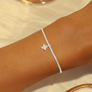Fashion Luxury Minimalist 925 Sterling <b>Silver</b> Rhodium Plated Chain Link Heart <b>Cross</b> Flower Bow Charms Zircon <b>Bracelet</b> Women - Product Image 4