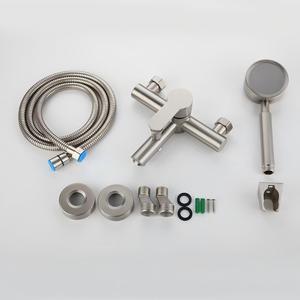 Rond poli mural salle <span class=keywords><strong>de</strong></span> bain <span class=keywords><strong>baignoire</strong></span> douche robinets Simple pressurisé haut jet douche ensemble - Product Image 5