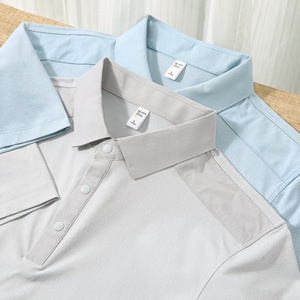 Camiseta de Secado Rápido Personalizada para Hombre, Color Sólido, Cuello Solapa, Manga Corta, Informal, para Uso Diario, Golf, Polo, Top de Moda para Mujer - Product Image 2