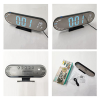 AIKS AK-3827LW Desktop Farbbildschirm Magic LED Digitalanzeige Spiegel Elektronische Leuchtende Farbwechsel Wohnzimmer Geräuschlose Uhr