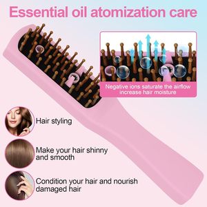 Brûleur d'encens électrique portable avec une capacité de 50ml ABS céramique cheveux Oud diffuseur Bakhoor <span class=keywords><strong>brosse</strong></span> à cheveux <span class=keywords><strong>encensoir</strong></span> - Product Image 4