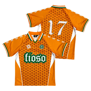 Camisas de Futebol Retrô Totalmente Personalizadas, Poliéster Respirável, Manga Curta, Logotipo Bordado, Camisas Sublimadas Estilo Casual - Product Image 1