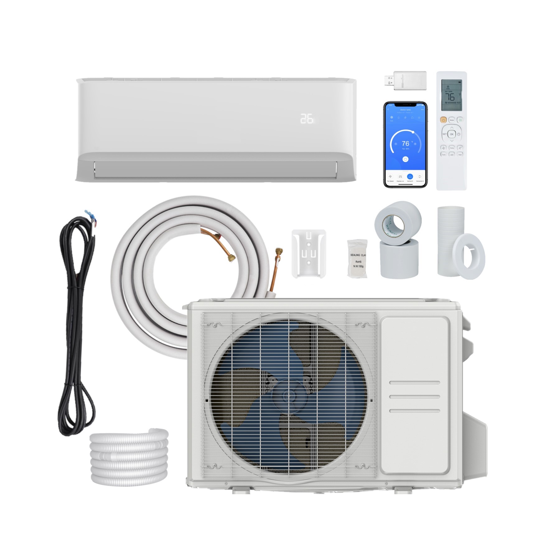 Thị trường USA mini chia Wall Mount AC ductless Inverter điều hòa không khí Cooler nóng mini chia AC điều hòa