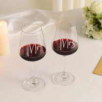 Verres à vin rouge personnalisés avec logo, ouvre-bouteille, bouchon de vin et accessoires dans un coffret cadeau en bois pour femmes, couples, mariages