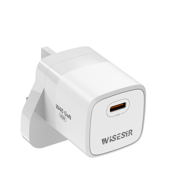 45W GaN USB-C Wall Charger PD 3.0 QC3.0 Fast Adapter OTP Protected for Mobile Phones with Foldable Block Design