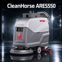 Nettoyeur de sols électrique autopropulsé CleanHorse ARES550 24V85Ah pour banques, stations-service, entrepôts frigorifiques et centres de données