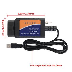 <span class=keywords><strong>ELM327</strong></span> <span class=keywords><strong>USB</strong></span> V1.5 Câble de diagnostic de voiture Scanner OBD2 avec MS-CAN HS-CAN La puce PIC18F25K80 prend en charge la plupart des protocoles OBDII FORscan - Product Image 4