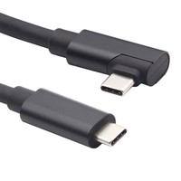 Cable USB 3.1 Tipo C a C en Ángulo Recto DFX de 1M 60W 3A con Material de PVC, Carga Rápida para Teléfono Móvil, Tableta y Juegos