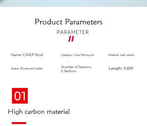 OEM haute qualité OEM Fuji carpe 3.6m12ft3.5LB Fuji <span class=keywords><strong>moulinet</strong></span> siège de roue 2 joint <span class=keywords><strong>canne</strong></span> à pêche en eau salée <span class=keywords><strong>canne</strong></span> à carpe - Product Image 2