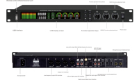 Procesador de Audio DSP Profesional ADSP K883R, Dispositivo de Karaoke Metálico con Pantalla LED Digital, Emparejamiento Estéreo XLR