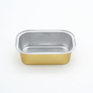 Lebensmittel qualität 90ml kleine Mini-Größe <span class=keywords><strong>Cakecup</strong></span> Aluminium folie Lebensmittel Aufbewahrung sbox Einweg Rechteck Goldfolie Box zum Backen - Product Image 1