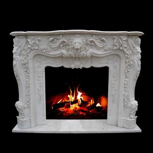 ภายในที่กําหนดเองหรูหราหินอ่อนสีขาวธรรมชาติเด็กแกะสลักมืออ่านหนังสือรูปปั้นเตาผิงMantel - Product Image 6