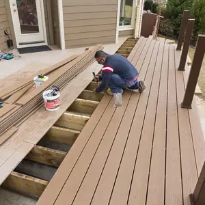 Wpc raw material hardwood lumber outdoor wood texture flooring cheap wpc decking