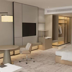 Muebles de Dormitorio Modernos de Madera Maciza para Hotel Cinco Estrellas, Estilo Panel, Personalizados Directamente de Fábrica para Sala de Estar y Dormitorio - Product Image 4