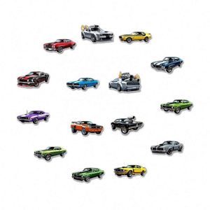 Accesorios de acrílico ecológicos para zapatos tipo Clog con diseños de coches deportivos retro variados y vibrantes - Product Image 2