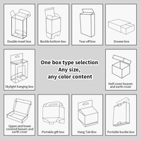 Boîte d'emballage pliable en carton blanc personnalisée pour le thé, le café, les cosmétiques, les produits cadeaux