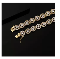 Collier de luxe en moissanite taille émeraude, haute clarté, étincelant, bijoux hip-hop, accessoire de mode tendance unisexe