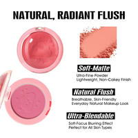 Palette de fards à joues mignons en gros, fini mat naturel, longue tenue, haute pigmentation, maquillage pour le visage, marque privée OEM