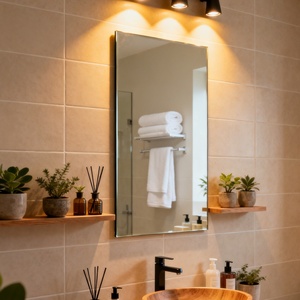 Grands panneaux muraux de miroir de gym sans cadre en verre trempé argenté de sécurité 4mm 5mm pour salle de fitness usage commercial - Product Image 1