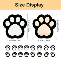 Fixations antidérapantes pour tapis motif patte de dessin animé, autocollants lavables et réutilisables en PU pour tapis avec adhésif sans résidu pour tapis, tapis de sol et escaliers