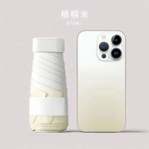 Parapluie classique personnalisé en alliage d'aluminium à cinq plis, logo personnalisable, résistant aux UV, semi-automatique, pliable, cadeau d'affaires - Product Image 3